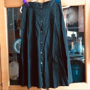 Button-Down Midi Skirt